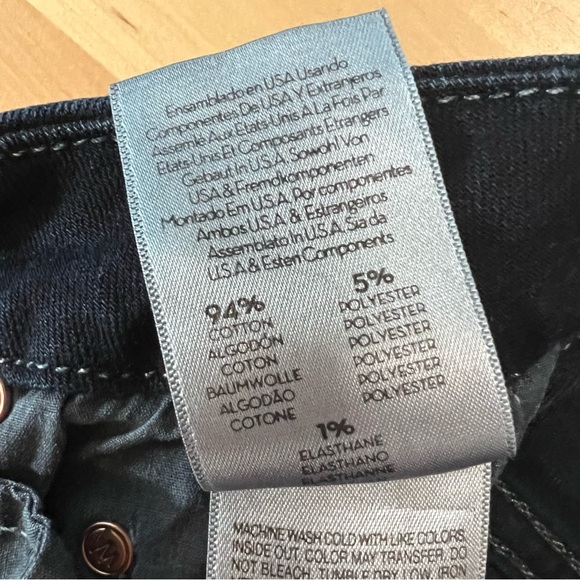 Mother High Waisted Looker Ankle Fray Jeans in Last Call Dark Blue Wash Size 25 - Picture 9 of 9